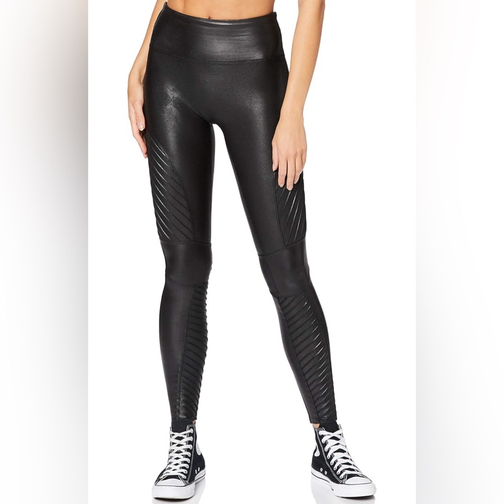 Spanx Faux Leather Moto Leggings